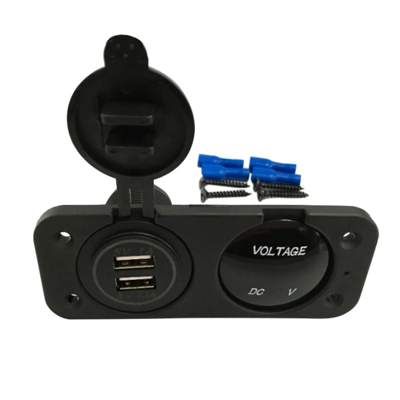 2 Dual USB розетка вольтметр цифровой Дисплей Портативный автоматический Напряжение Тестер 12 V-24 V