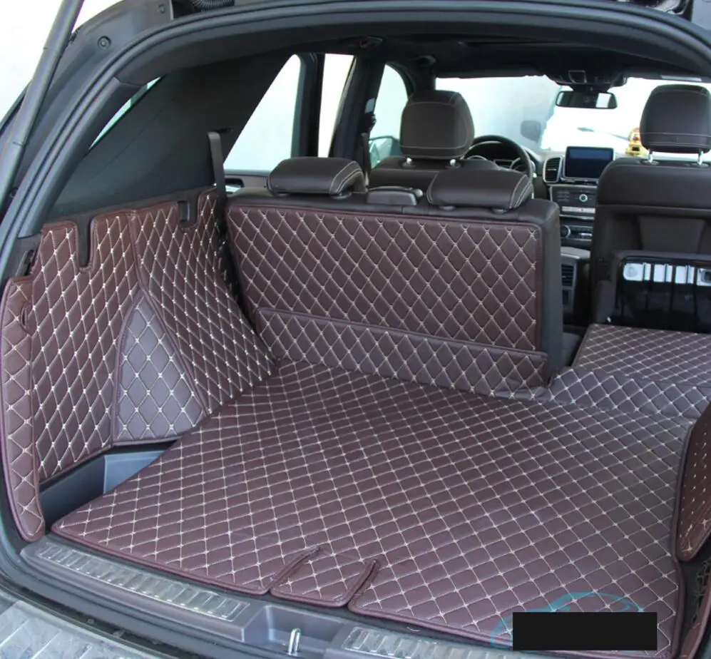 Волоконный кожаный коврик для багажника автомобиля для mercedes benz M-class ML500 ML400 ML550 ML63 GLE300 GLE320 GLE400 2012- автомобильные аксессуары