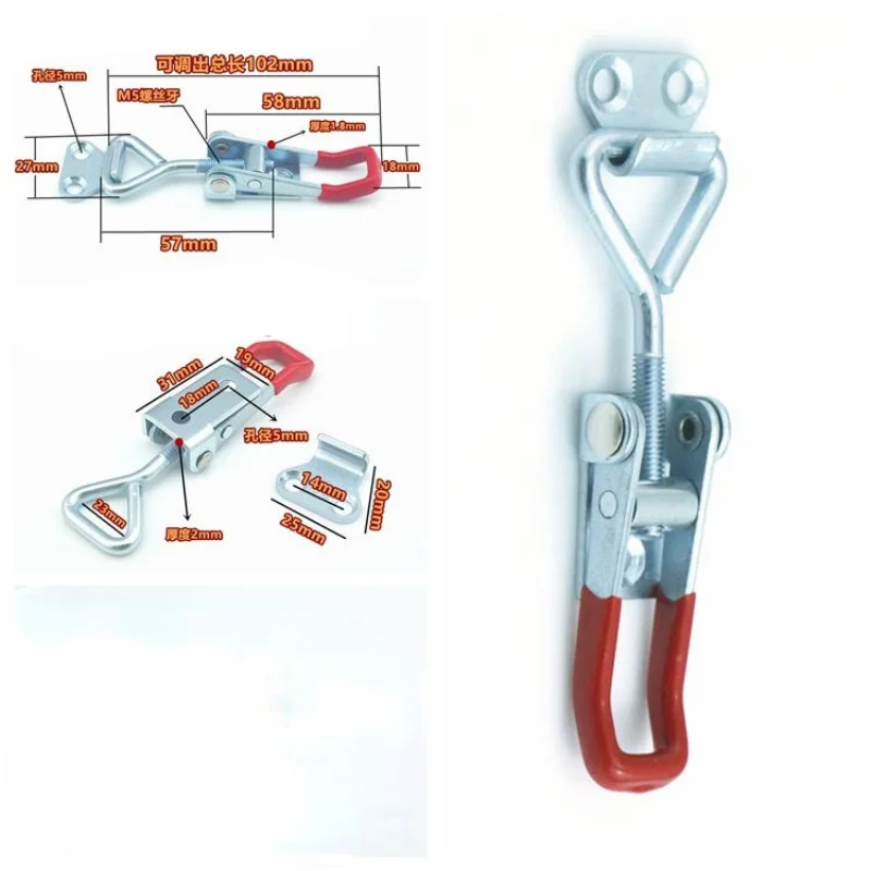 2pcs Toggle Latch Catch Toggle Clamp Adjustable Cabinet Boxes Lever Handle Lock Hasp For Sliding Door Furniture Hardware furniture hardware toggle latches decorative latches