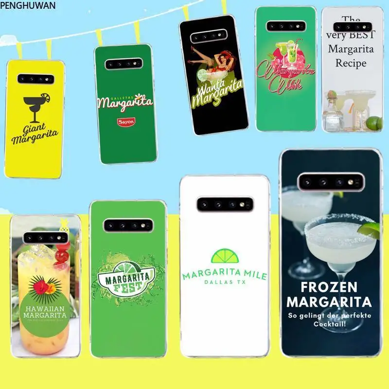 Элегантный мягкий черный чехол для телефона Margarita cocktail Samsung S9 plus S5 S6 S7 edge S8 S10 |