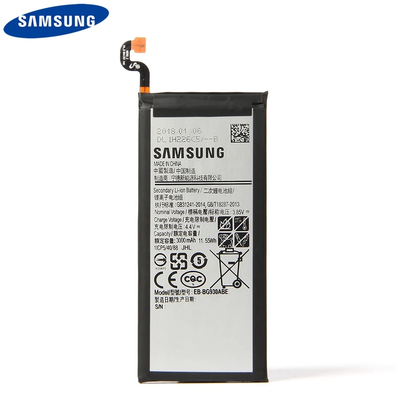 Оригинальная Замена телефон Батарея EB-BG930ABE для samsung GALAXY S7 G9300 G930F G930A G930L G9308 EB-BG930ABA Батарея 3000 мА-ч
