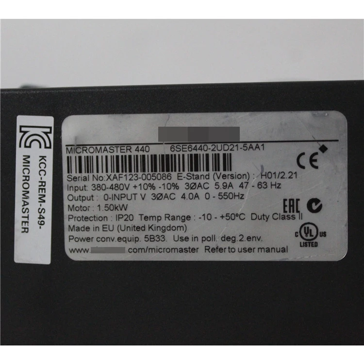 Micromaster 440 инвертор 6SE6440-2UD21-5AA1