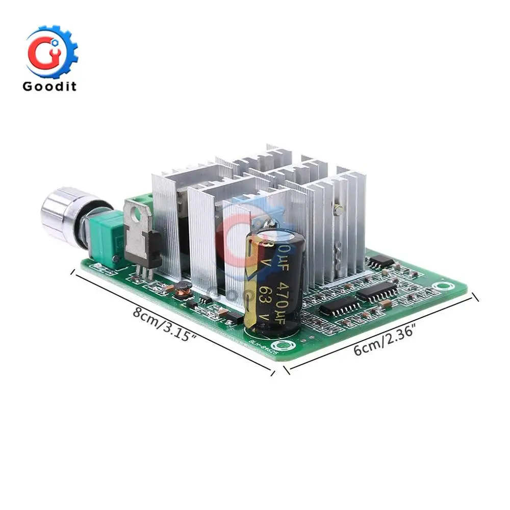 DC Motor Speed Controller Motor Speed Controller Electric Motor Speed Controller BLDC Three Phase Brushless Sensorless Motor Controller 15A Violent Explosive Fan Drive Modulation DC5-36V Forward and Reverse