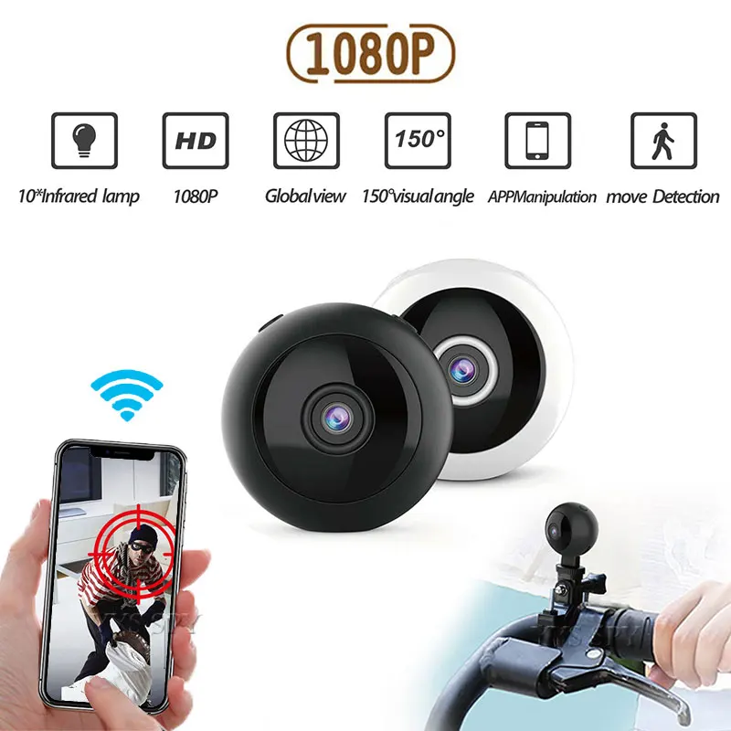 Мини камера 1080 P Wi Fi Магнитный Корпус 10 шт. ночное видение HD видео аудио