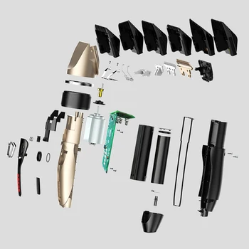 

Professional Hair Clippers Kit Cordless Beard Shaver Electric Haircut with Combs LED Display Men ENA88