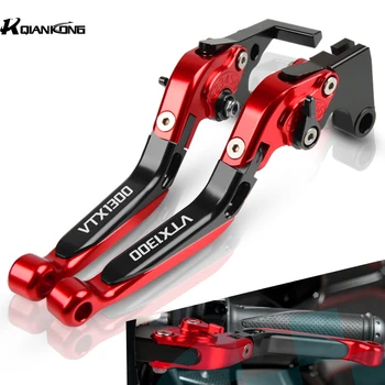 

Motorcycle Brake Levers CNC Aliuminum VTX1300 LOGO Brake Clutch Lever Handlebar For Honda VTX 1300 2003 2004 2005 2006 2007 2008