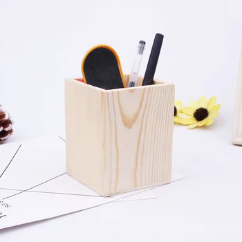 

New 3 Styling New Multifunctional Wooden Office Organizer Fashion Lovely Design Pencil Holders Desk Office Accessory Pen Holder