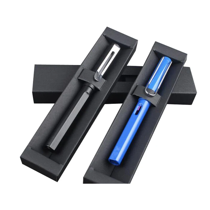 100 шт./лот черная офисная ручка витрина упаковочная коробка 18*4*2 см подарочная упаковка для ювелирных изделий(индивидуальный логотип) бумажная коробка для ручки