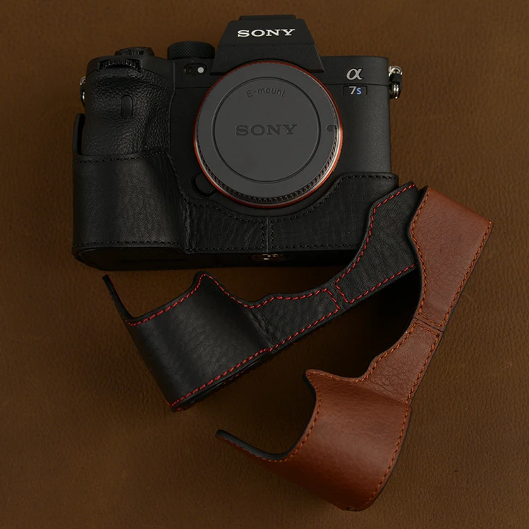 Custodia Manuale In Pelle Per Fotocamera Per Sony A1 Bottom Case