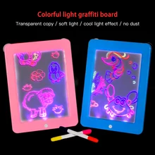 Portable LED luminous drawing board Graffiti Doodle drawing Tablet Magic Draw with light-funny fluorescent pen educational toy Painting Supplies Portable LED luminous drawing board Graffiti Doodle drawing Tablet Magic Draw with light-funny fluorescent pen educational toy Painting Supplies