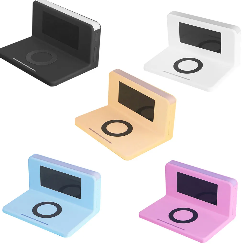 

Simple Design Desktop Digital Alarm Clock Cell Phone Wireless Charger Charging Clock Night Lamp
