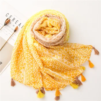 

2020 Colorful Ladies Scarf Grandient Color Large Head Scarf Soft Pashmina Bandana Foulard Soft Women Shawls and Wraps Lady Scarf