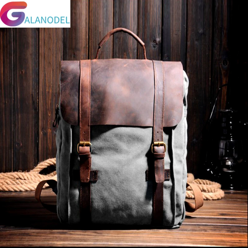 

layer thunder Bag cowhide restoring ancient ways collocation rucksack laptop bag bag style for men's and women'sbackpack