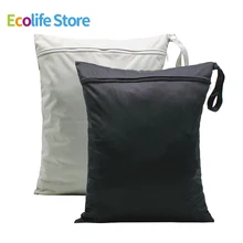 

[2PCS] Waterproof Reusable Baby Cloth Diaper Bag For Newborns Washable Storage Fashion Prints Nappy Wet Bags 40x50cm Wetbag
