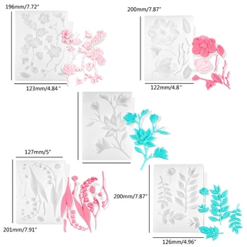 

Handmade Large Rose Flower Lily Leaves Floral Theme UV Resin Silicone Mold Epoxy Resin Casting Mould Jewelry Making Tool