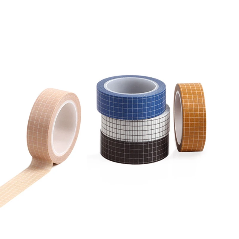 

10M solid color grid paper tape Japanese paper DIY planner tape tape stickers decorative stationery tape