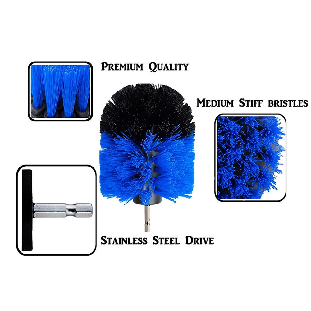 3pcs/set Electric Drill Brush Car Brush Grout Power Scrubber Cleaning Brush Tub Cleaner Tool Scrubber Washing Brush Wholesale