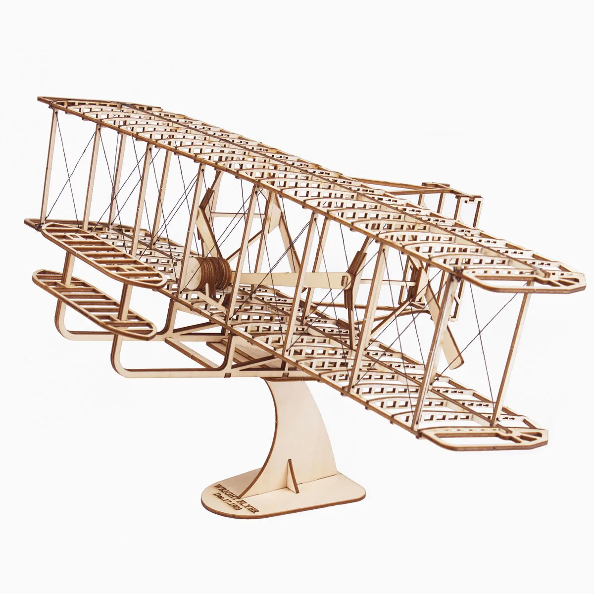 Aircraft Model Wood Airplane Toy Kit Building Collection Wright Brothers Flyer Plane 3D Wooden Assembly Puzzle For Kids Adults