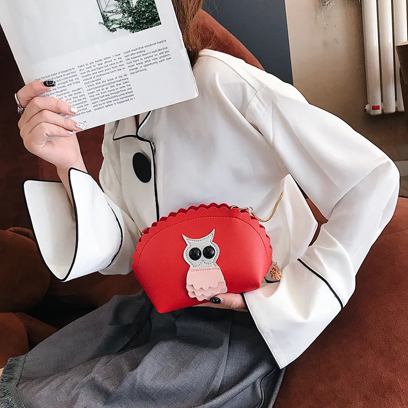 

Cute cute coin purse 2019 new shell owl mini hand bag shoulder Messenger bag