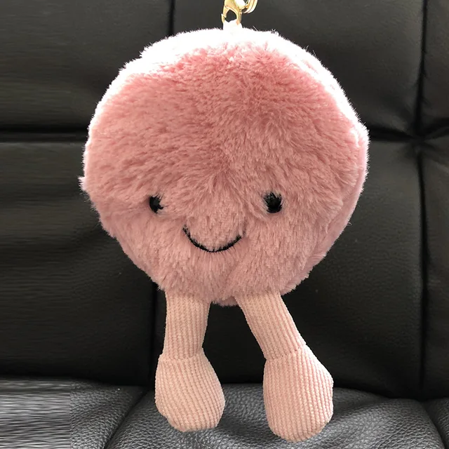 15cm Small Cute Plush Apple Pineapple Mushroom Avocado Keychain Soft Fruit Doll Toy Key Ring Pompom Plush Car Key Pendant M061 6