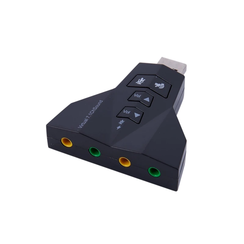 Виртуальный 7,1 канальный USB 2,0 3D Аудио Звуковая карта адаптер микрофонный динамик