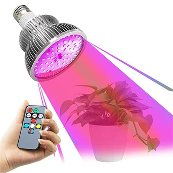 

Plant Growing Lamp Bulb 64 LED E27 50W For Indoor Plants Remote Control Full Spectrum New