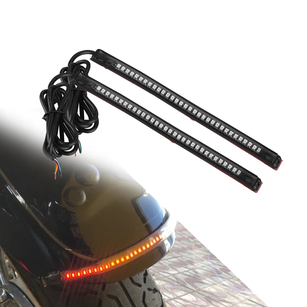 1 пара 32 светодиодный светильник для мотоцикла 3528 SMD гибкий задний стоп сигнал