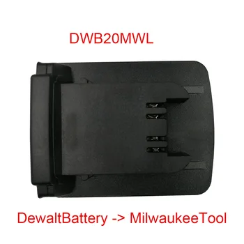 

Adapter DWB20MWL Junctor Converter Use Dewalt 18V 20V max.60V Li-ion Battery For Milwaukee 18V Electric Power Tool Replace M18
