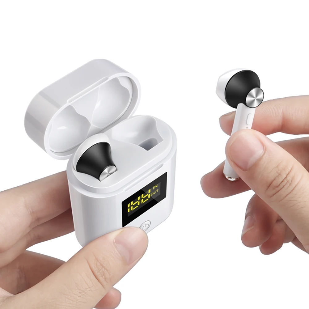 TWS, D019, вкладыши, Bluetooth 5,0, наушники, настоящие беспроводные наушники, цифровой дисплей, мощный, большая емкость, зарядная корзина, Спортивная гарнитура