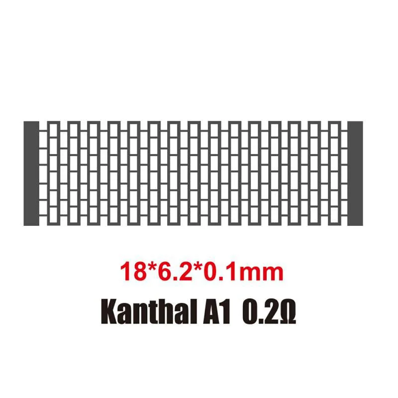 (10pcs/box) 18*6.2*0.1mm Ni80 0.17ohm KA1 0.2ohm dual clapton mesh coil for Zeus X RTA kylin m/For Profile Rdta