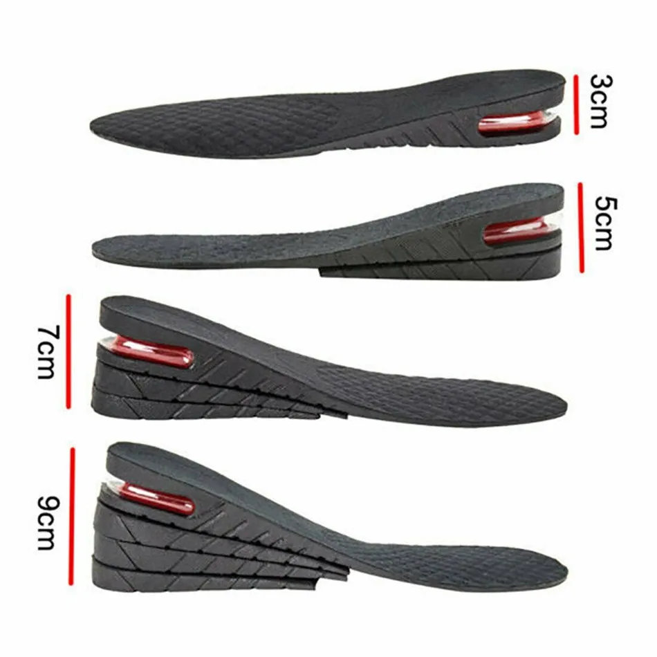

3-9cm Height Increase Insole With Air Cushion Height Lift Adjustable Cut Shoe Heel Insert Taller Support Absorbant Foot Pad