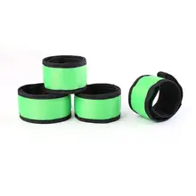 4x светодиодный светоотражающий светильник, нарукавная повязка на руку, ремень безопасности для ночного бега, езды на велосипеде, ремешок на руку, браслеты на запястье