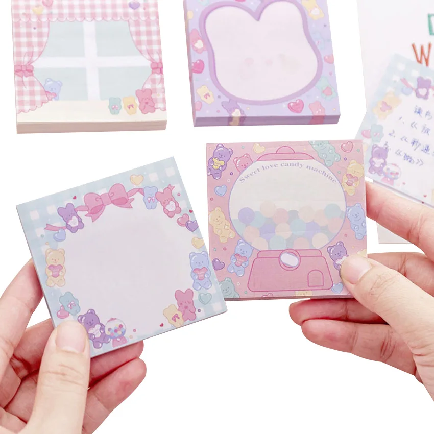 20packs/lot Girl Pink Sweetheart Cute Rabbit Curtain Note Stickers Kawaii Memo Study Office Supplies Index Gift | Дом и сад