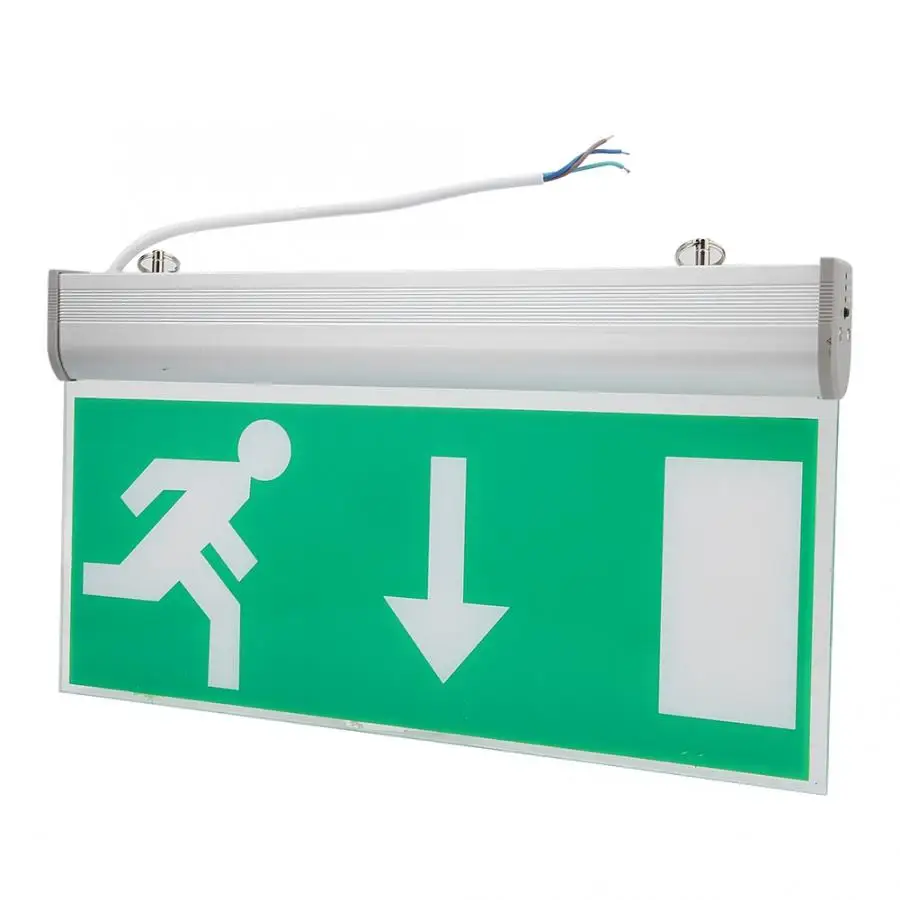 LED Emergency Exit Light Acrylic LED Emergency Exit Lighting Sign Safety Evacuation Indicator Light 110-220V