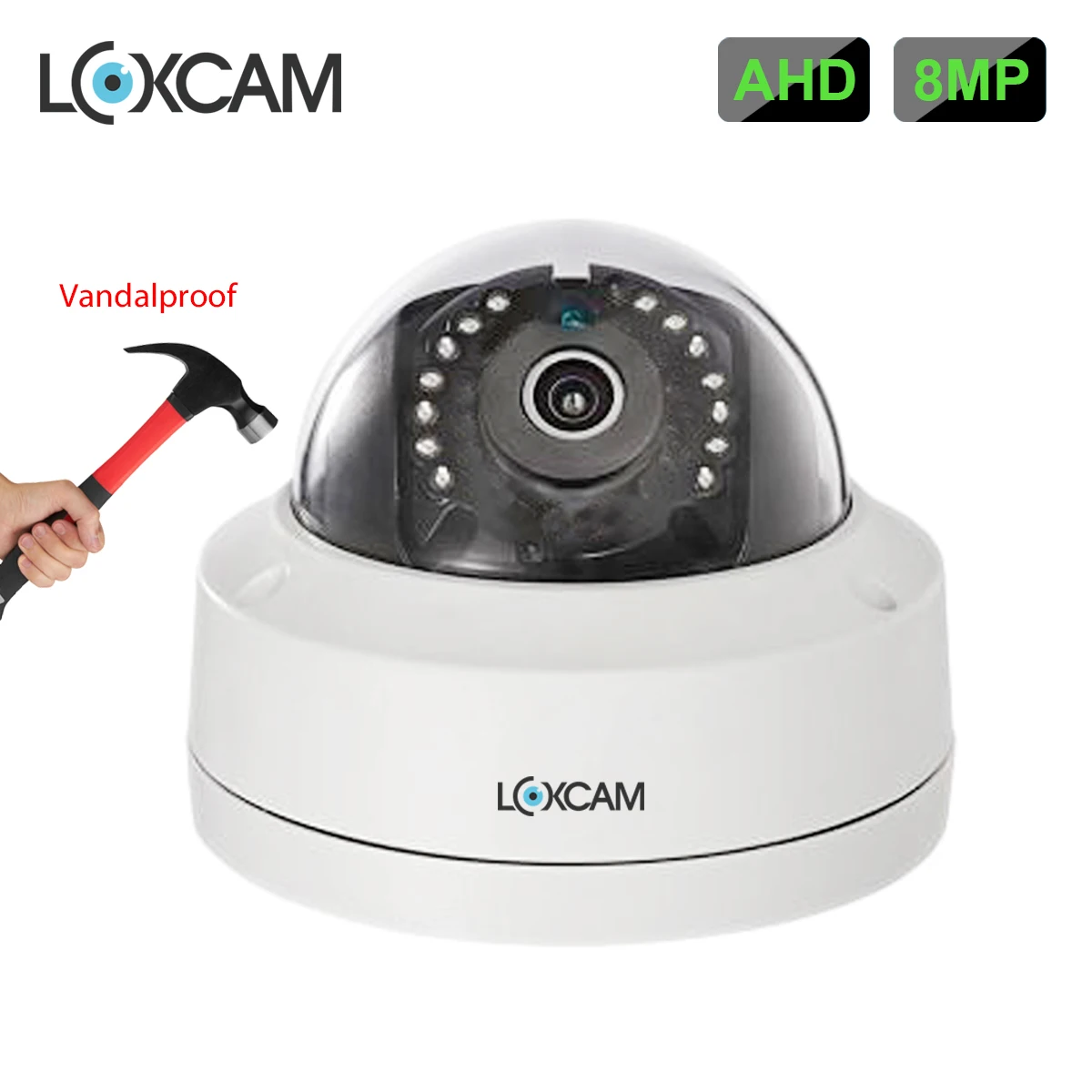 LOXCAM 8MP SONY сенсор AHD In/уличная Антивандальная камера видеонаблюдения IR ночного видения камера видеонаблюдения