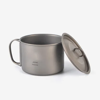 

Outdoor Cup Picnic Travel Tableware Drinkware 450ml Supplies Pure Titanium High Quality Light And Durable