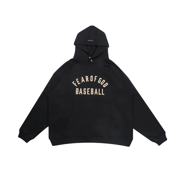 FEAR OF GOD Baseball Flocking Print Loose Hoodie 1