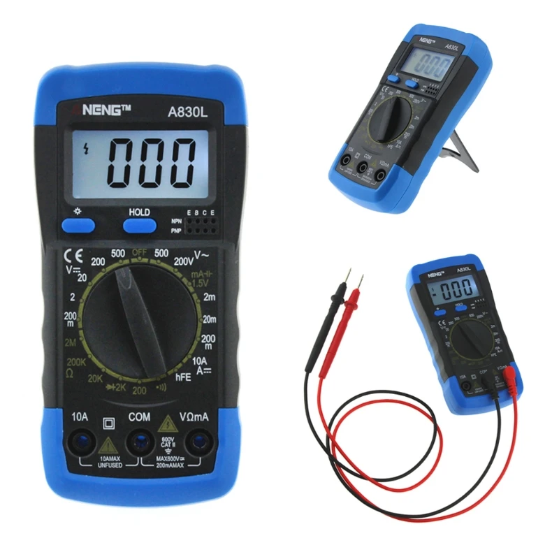 ANENG A830L Цифровой мультиметр lcd DC AC диодный измеритель напряжения Freguency multitest
