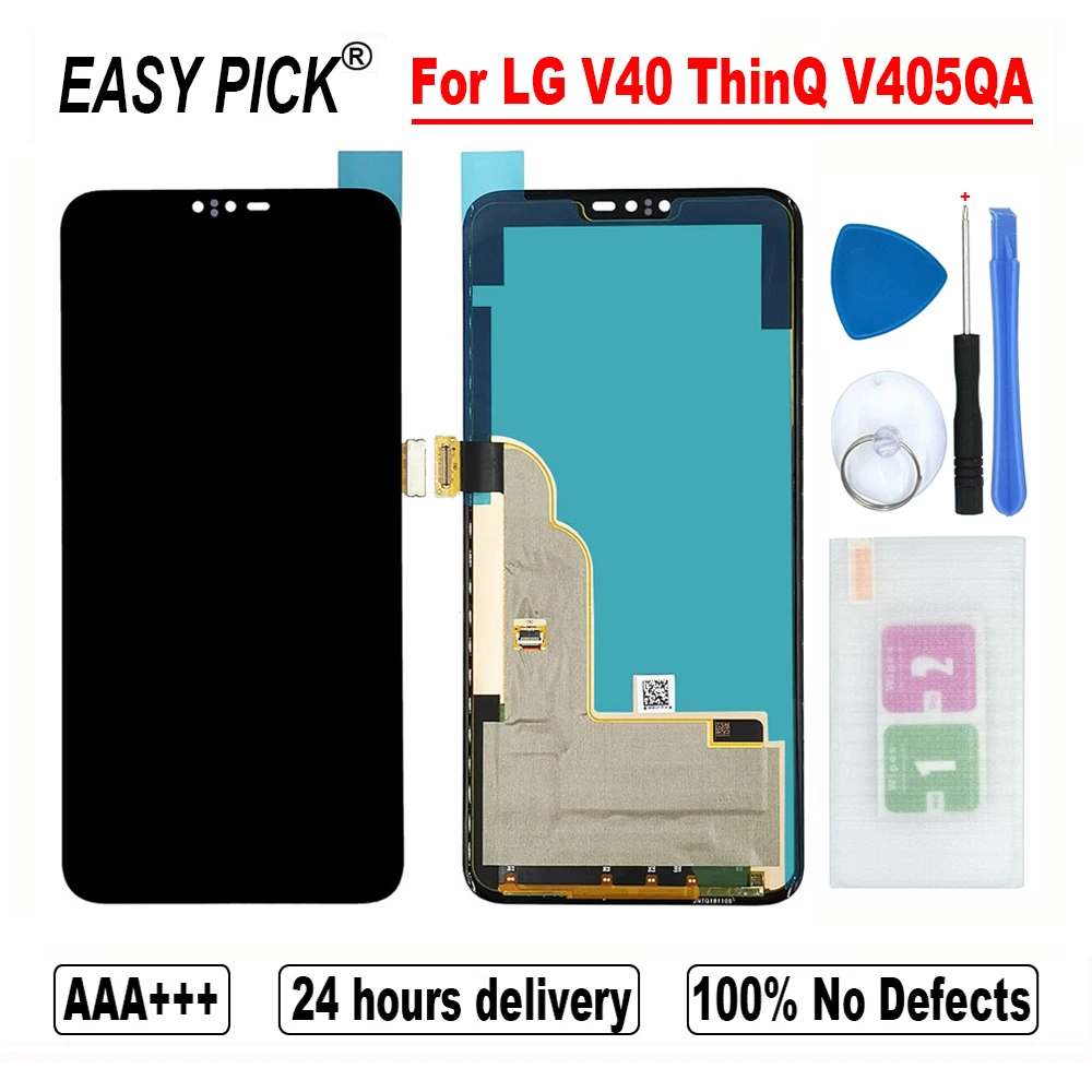 ЖК-дисплей для LG V40 V405QA V405UA V405TA V405EB v405ao ThinQ кодирующий преобразователь сенсорного