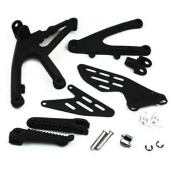 

Motorcycle Black Front Rider Footrests Foot Pegs Bracket Set For Yamaha YZF R1 2007 2008