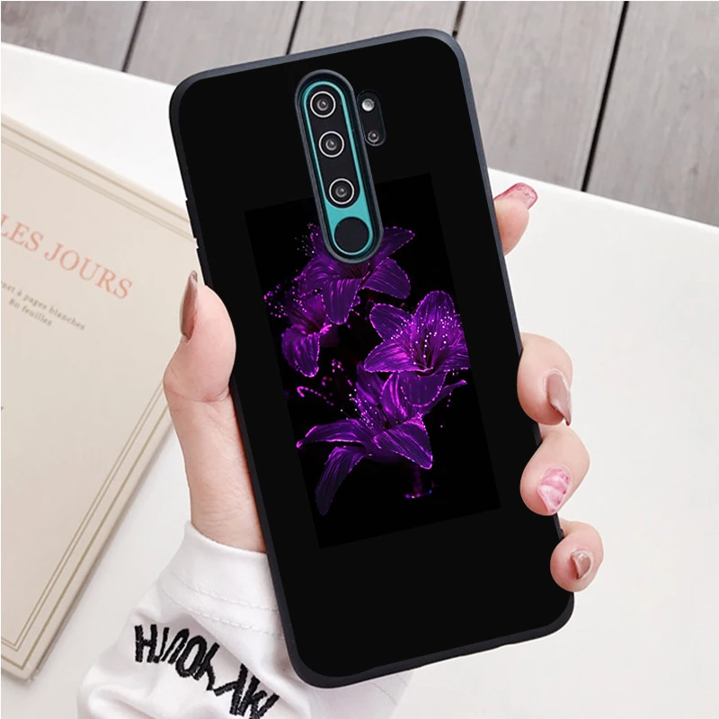 xiaomi leather case Purple black Silicone Phone Case For Redmi note 8 7 Pro S 8T for redmi 9 7A Cover phone cases for xiaomi