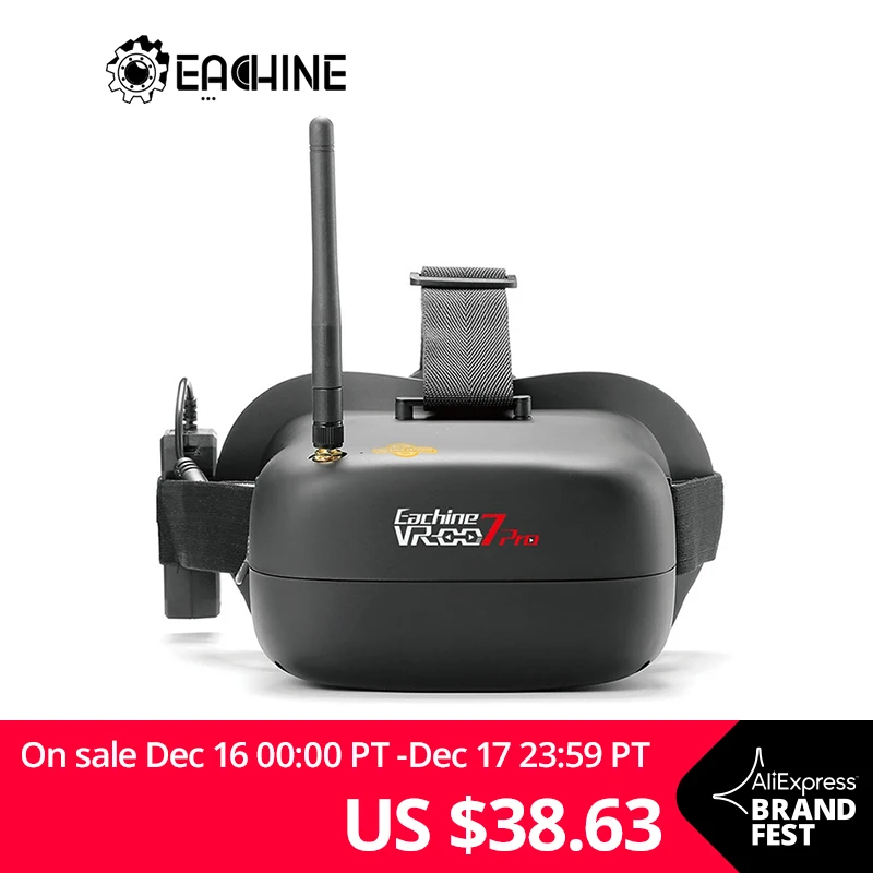 Новая версия Eachine VR-007 Pro VR007 Pro 5,8Г 40CH FPV Очки 4.3 Inch Видео Гарнитура С 3.7V 1600 мАч Батареей