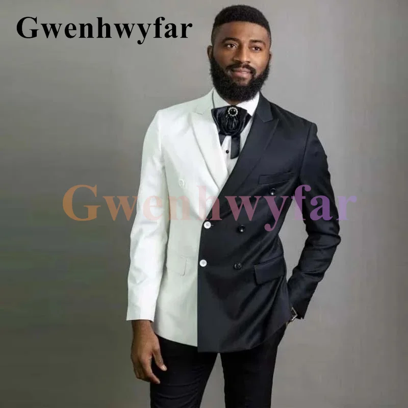 

Gwenhwyfar, новинка 2022, мужской свадебный костюм для жениха, двубортный белый костюм на пуговицах, деловой Повседневный смокинг, модный новый костюм, 2 предмета