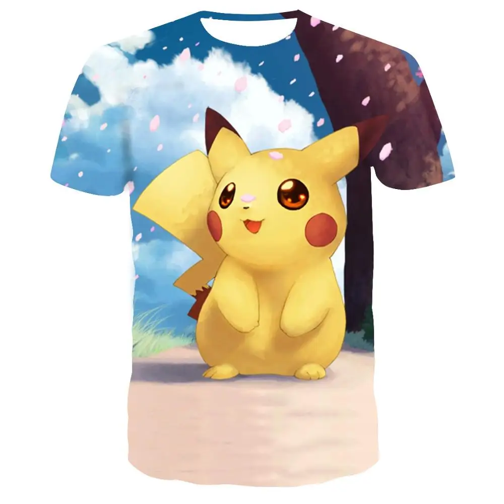 

2019 New Arrival Cool Pikachu 3d T Shirt Summer Fashionable Short Sleeve Tee Tops Men Anime DBZ Harajuku Pikachu T-Shirts