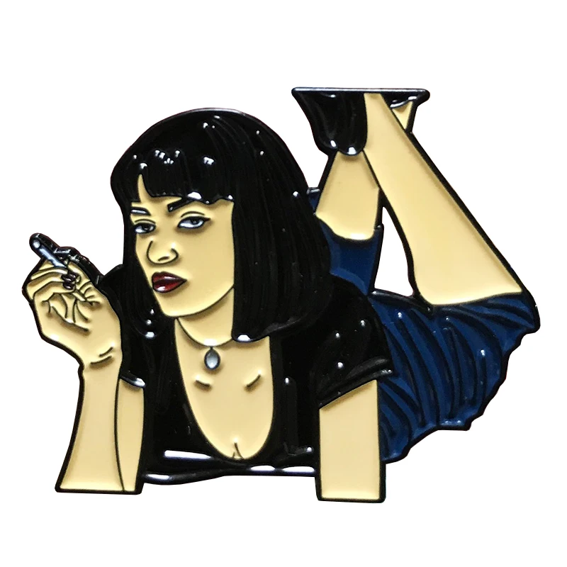 Mia Wallace Pulp Fiction Custom Enamel Pin