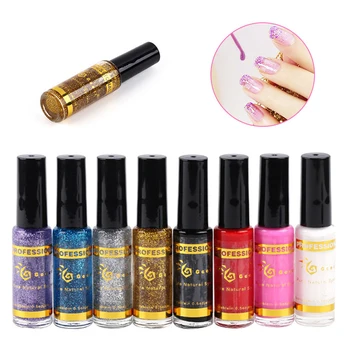 

3D Glitter Sequin Flower Nail Polish Pen 8 Colors Nail Polish Paint Pen Long Lasting Professional Nail Drawing Pen TSLM1