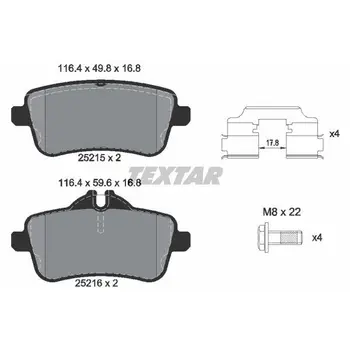 

Disc pads tail MB W166/X166 ML 63AMG/GL63 AMG 11 TEXTAR