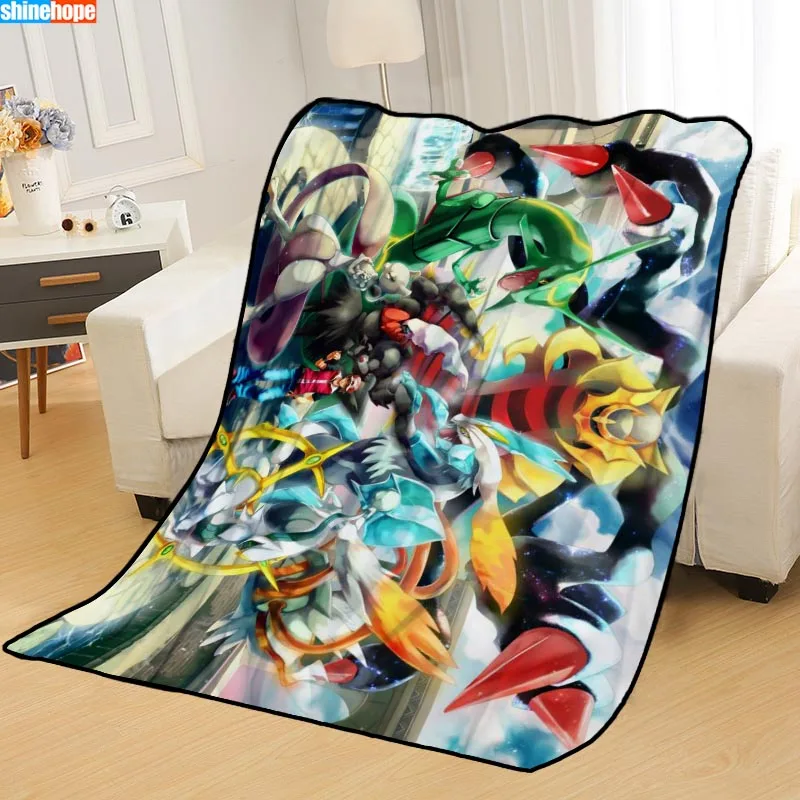 Пользовательские одеяла Покемон пледы мягкое одеяло летнее одеяло аниме одеяло путешествия одеяло - Цвет: Blanket 21