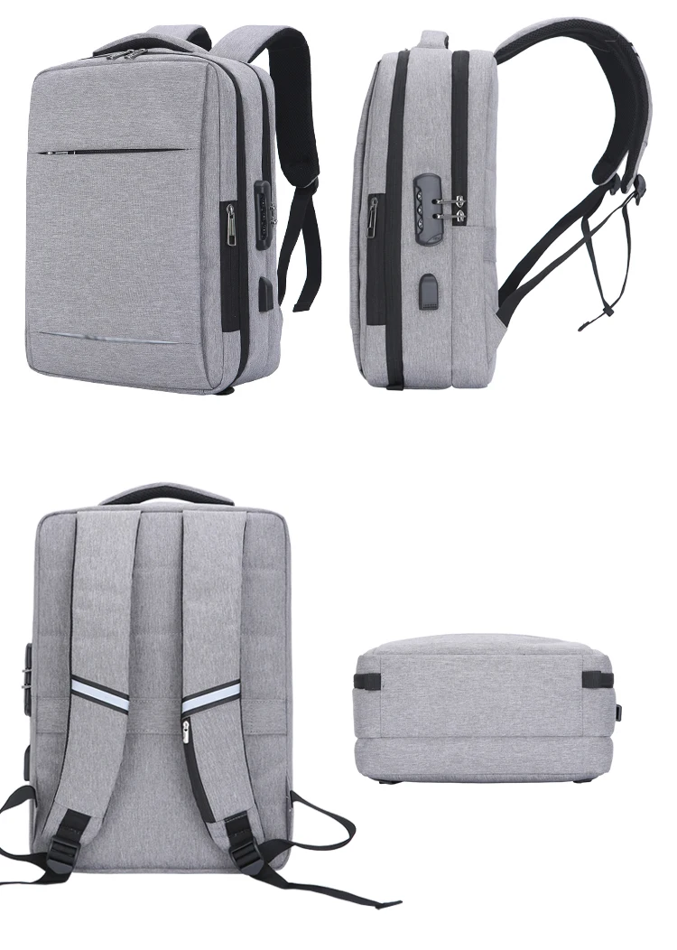 15,6 дюймовый рюкзак для ноутбука с замком, рюкзак с защитой от кражи, мужская дорожная сумка, отражающая школьная сумка для подростков, мужской рюкзак Mochila