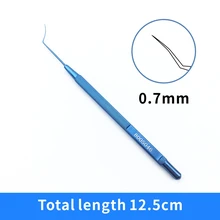 Офтальмологический крючок, шпатель, титановый репозитор, офтальмологический глаз, хирургический инструмент, крючки, 0,7 мм наконечник